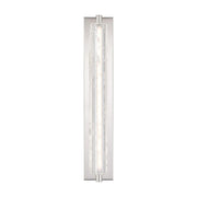 Golden Lighting Crystallo 26in 1-Light Wall Sconce | Glam Polished Nickel and Cloudy Crystal | Bathroom & Hallway | Model 3726-WSC27 PN-CY