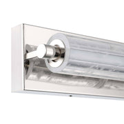 Golden Lighting Crystallo 26in 1-Light Wall Sconce | Glam Polished Nickel and Cloudy Crystal | Bathroom & Hallway | Model 3726-WSC27 PN-CY