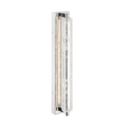 Golden Lighting Crystallo 26in 1-Light Wall Sconce | Glam Polished Nickel and Cloudy Crystal | Bathroom & Hallway | Model 3726-WSC27 PN-CY