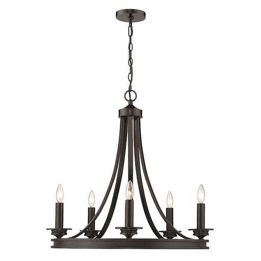 Golden Lighting Saldano 5 Light Chandelier, Matte Black