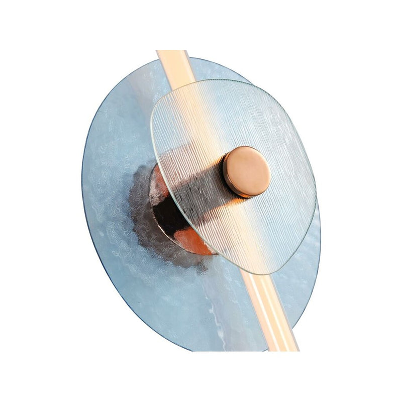Golden Colorella 1 Light Sconce, Rose Gold/Hammered Blue CL