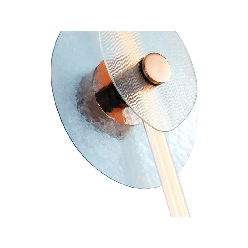 Golden Colorella 1 Light Sconce, Rose Gold/Hammered Blue CL