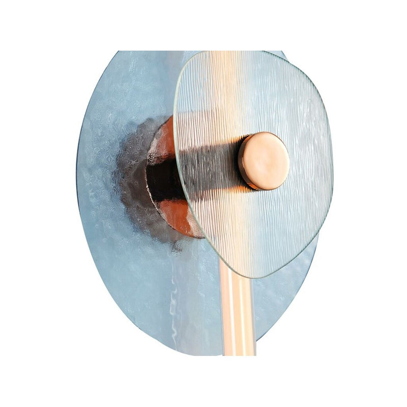 Golden Colorella 1 Light Sconce, Rose Gold/Hammered Blue CL