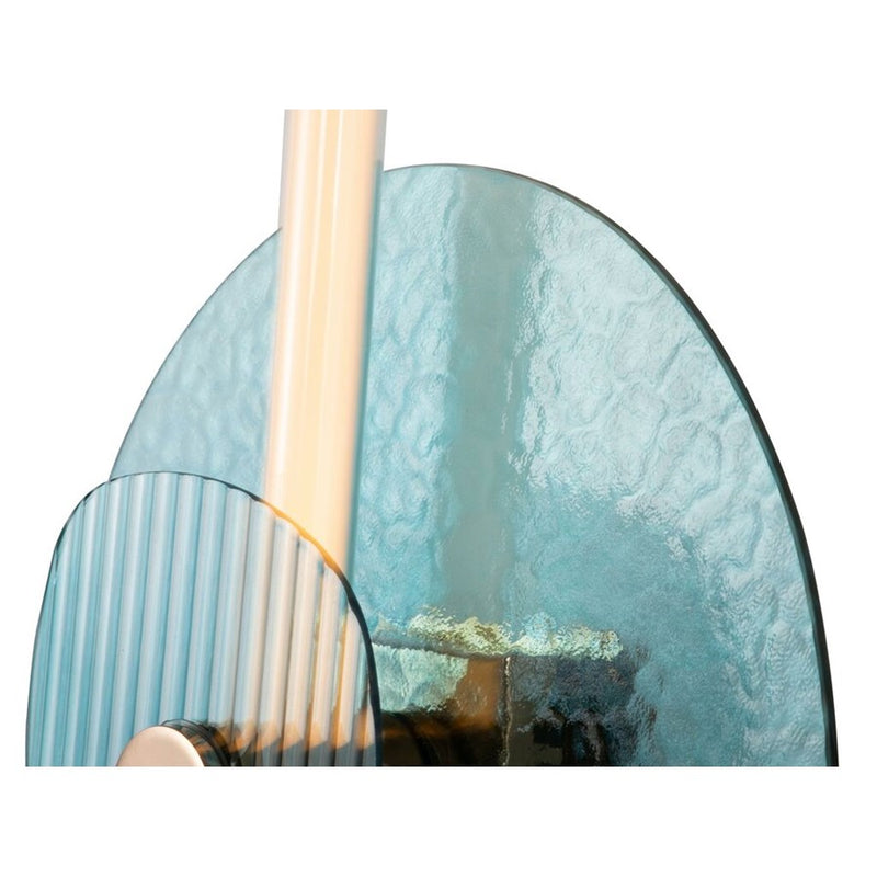 Golden Colorella 1 Light Sconce, Rose Gold/Hammered Blue RB