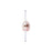 Golden Lighting Colorella 1 Light Sconce, Rose Gold/Pink CL