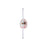 Golden Lighting Colorella 1 Light Sconce, Rose Gold/Pink RB