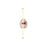 Golden Lighting Colorella 1 Light Sconce, Rose Gold/Pink RB