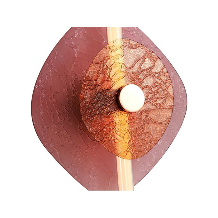 Golden Colorella 1 Light Sconce, Rose Gold/Hammered Purple OR
