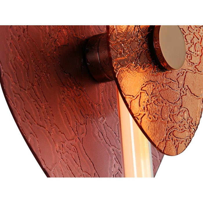 Golden Colorella 1 Light Sconce, Rose Gold/Hammered Purple OR