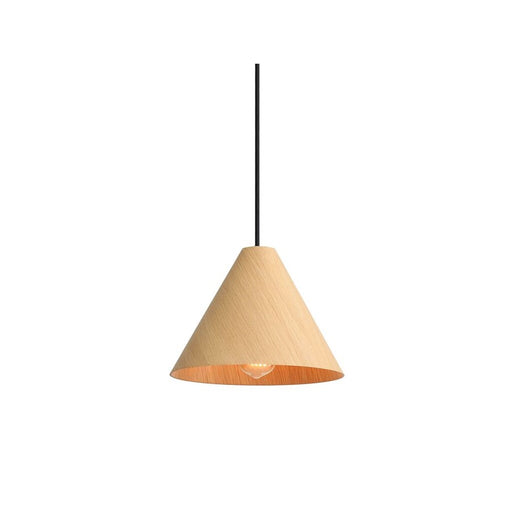 Golden Conique 1 Light Mini Pendant, Light Walnut/Light Walnut