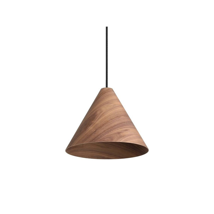Golden Lighting Conique 1 Light Pendant, Dark Walnut/Dark Walnut - 3988-13DWA