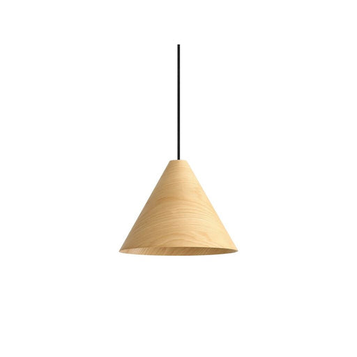 Golden Lighting Conique 1 Light Pendant, Light Walnut/Light Walnut - 3988-13LWA