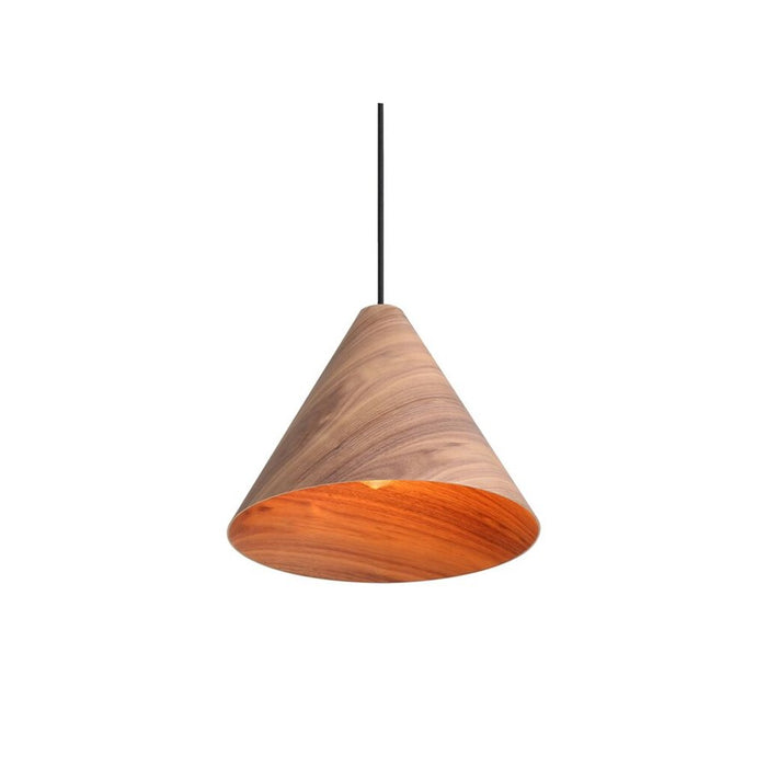 Golden Lighting Conique 1 Light Pendant, Light Walnut/Light Walnut