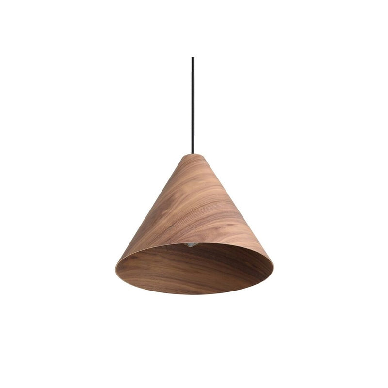 Golden Lighting Conique 1 Light Pendant, Light Walnut/Light Walnut