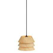 Golden Lighting Aalto 9in 1-Light Pendant | Rustic Light Walnut and Wood | Kitchen & Dining Room | 8.63 x 8.63 x 6.63 in | Model 3990-9 LWA