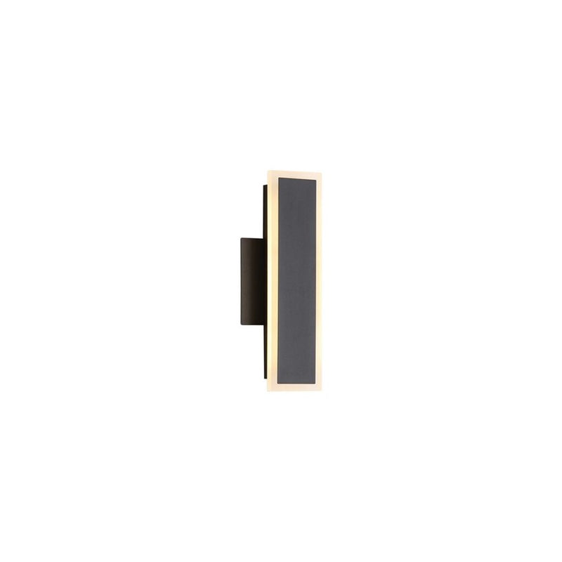 Golden Obsidian LED 12" Sconce, Outdoor, Sand Black/No Shade