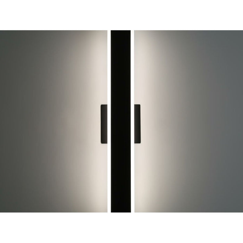 Golden Obsidian LED 24" Sconce, Outdoor, Sand Black/No Shade