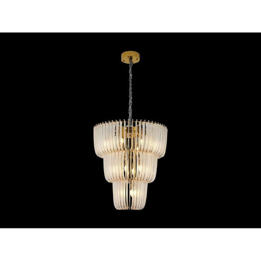 Golden Shahi 3 Tier 17 Light Chandelier, Titanium Gold/Rose Gold