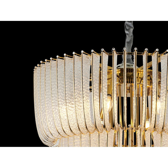 Golden Shahi 3 Tier 17 Light Chandelier, Titanium Gold/Rose Gold