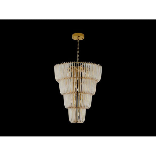 Golden Shahi 4 Tier 26 Light Chandelier, Titanium Gold/Rose Gold - 4285-29TG