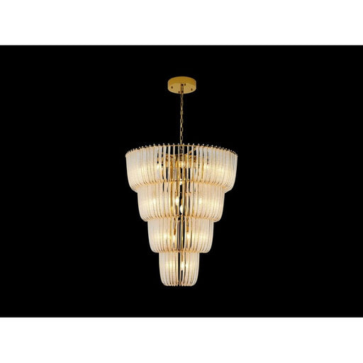 Golden Shahi 4 Tier 26 Light Chandelier, Titanium Gold/Rose Gold
