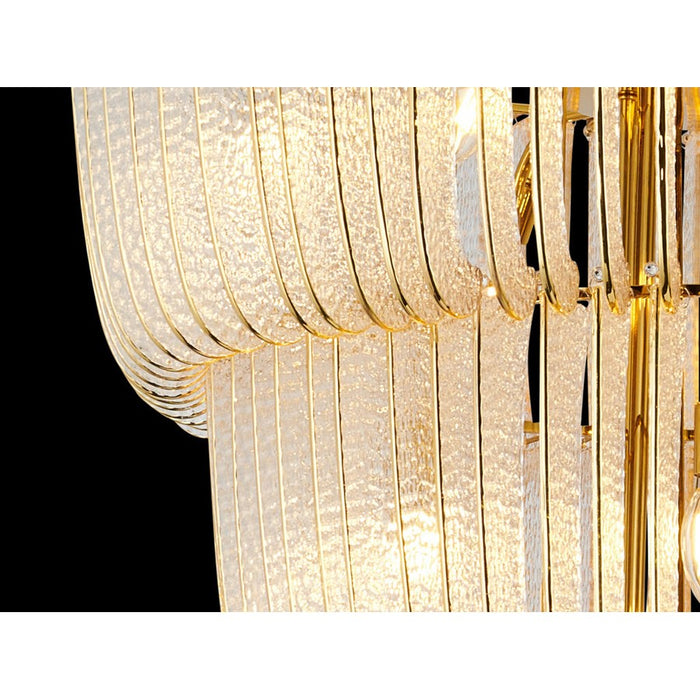 Golden Shahi 4 Tier 26 Light Chandelier, Titanium Gold/Rose Gold