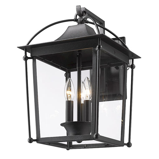 Golden Lighting Brigham Outdoor Wall Sconce, Natural Black
