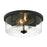 Golden Lighting Rayne Flush Mount, Matte Black/Seeded Glass