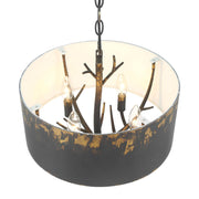 Golden Lighting Arboreal 4-Light Pendant | Rustic Antique Black Iron Steel | Kitchen & Dining Room | 15 x 14.13 in, Dry Rated | Model 4500-4P ABI