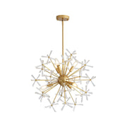 Golden Lighting Dandelion 24in 6-Light Pendant | Glam Matte Gold Steel | Dining Room & Foyer | 24 x 24 x 24 in | Model 4502-24 GLD