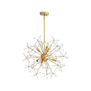 Golden Lighting Dandelion 24in 6-Light Pendant | Glam Matte Gold Steel | Dining Room & Foyer | 24 x 24 x 24 in | Model 4502-24 GLD