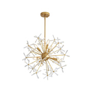 Golden Lighting Dandelion 24in 6-Light Pendant | Glam Matte Gold Steel | Dining Room & Foyer | 24 x 24 x 24 in | Model 4502-24 GLD