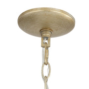 Golden Lighting Bloem 24in 5-Light Pendant | Rustic White Gold and Hammered Water Glass | Kitchen Island & Dining Room | Model 4503-5P WG-HWG