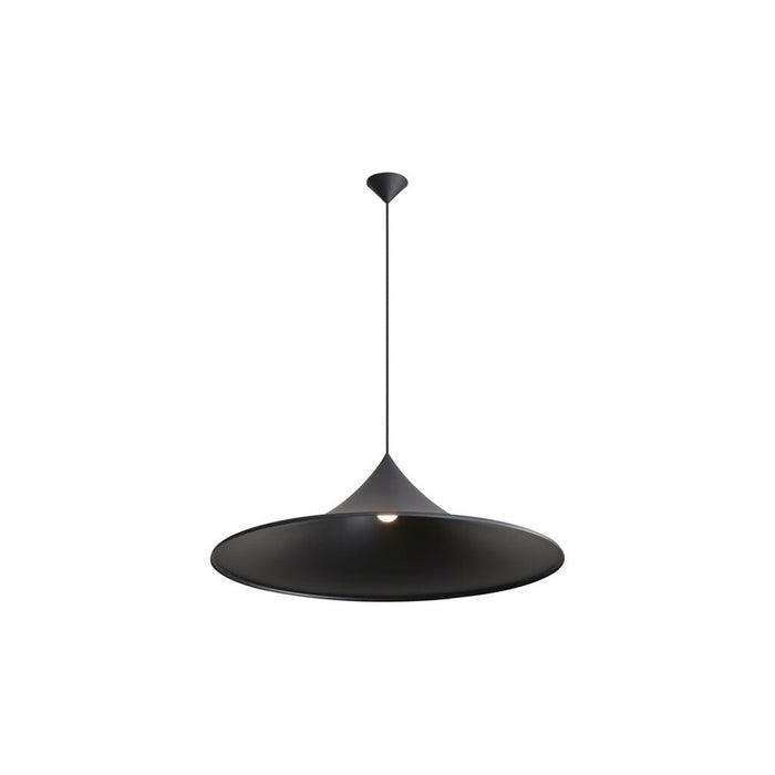 Golden Lighting Vistara 35" 1 Light Pendant, Sand Black/Sand Black