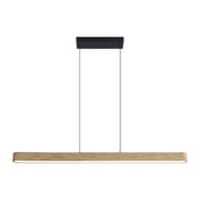 Golden Lighting Silva 47in Integrated LED Linear Pendant | Modern Driftwood Aluminum and Steel | Kitchen Island & Dining Room | Model 4962-48 DW