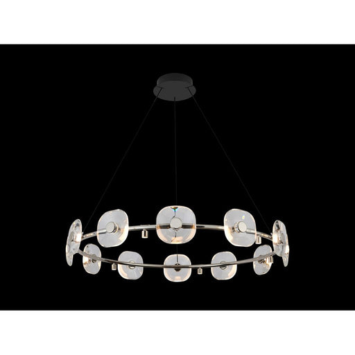 Golden Celestia 3 Tier 26 Light Chandelier, Chrome/No Shade