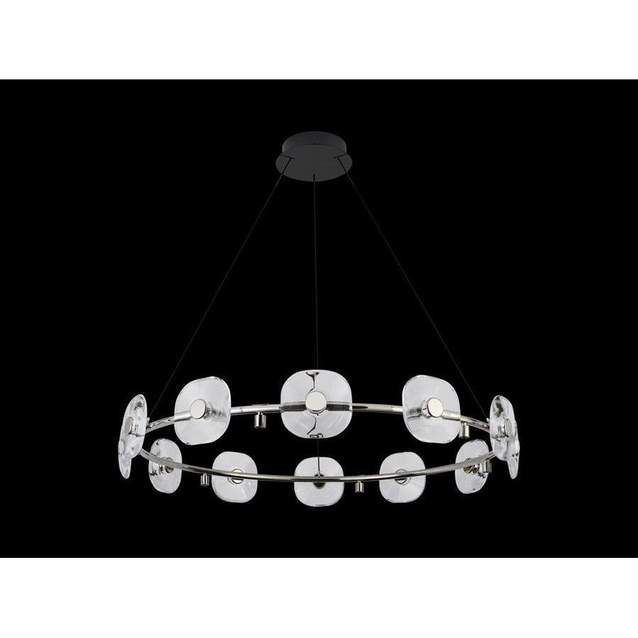 Golden Lighting Celestia 12 Light Chandelier, Chrome/No Shade - 5028-12CH