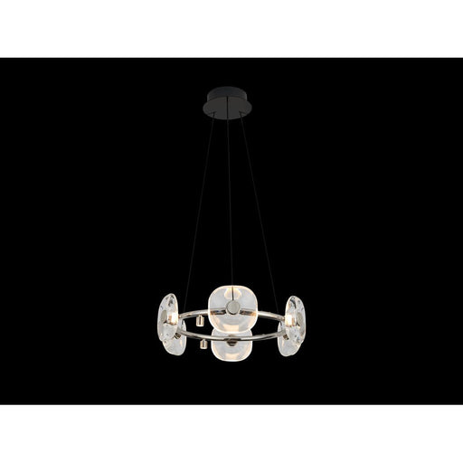 Golden Lighting Celestia 6 Light Chandelier, Chrome/No Shade