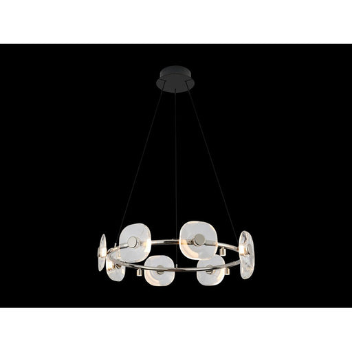 Golden Lighting Celestia 8 Light Chandelier, Chrome/No Shade