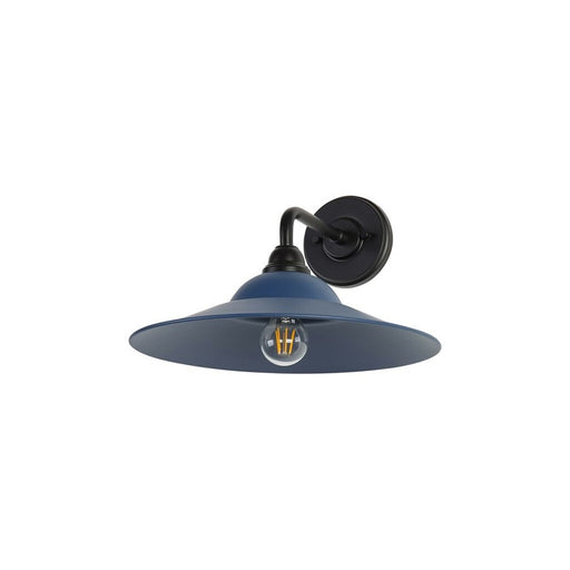 Golden Croma LED 1 Lt Outdoor Wall Sconce, Matte Black/Blue