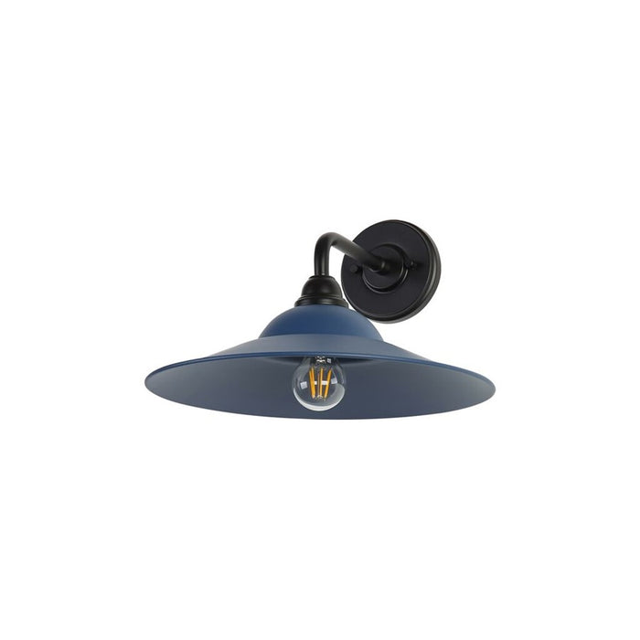 Golden Croma LED 1 Lt Outdoor Wall Sconce, Matte Black/Blue