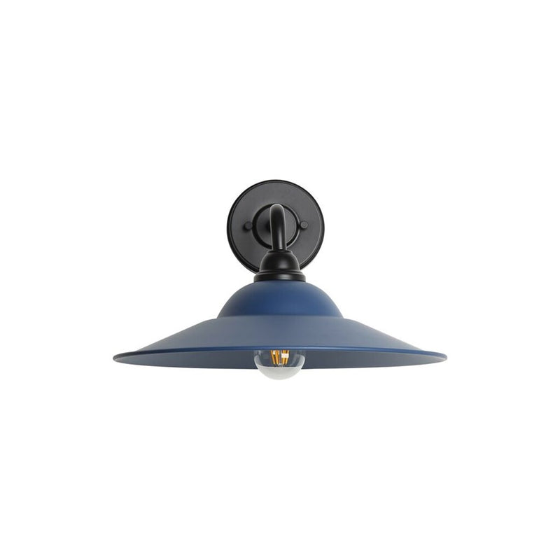 Golden Croma LED 1 Lt Outdoor Wall Sconce, Matte Black/Blue