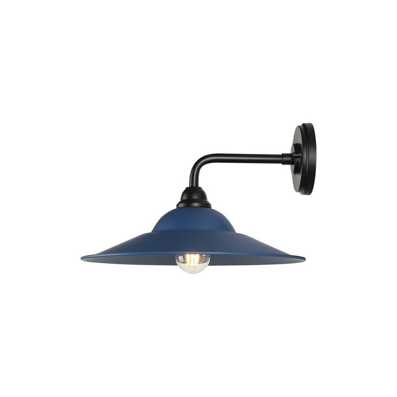 Golden Croma LED 1 Lt Outdoor Wall Sconce, Matte Black/Blue