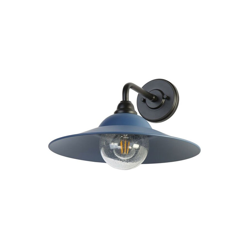 Golden Croma LED Outdoor Wall Sconce, Matte Black/Blue SB