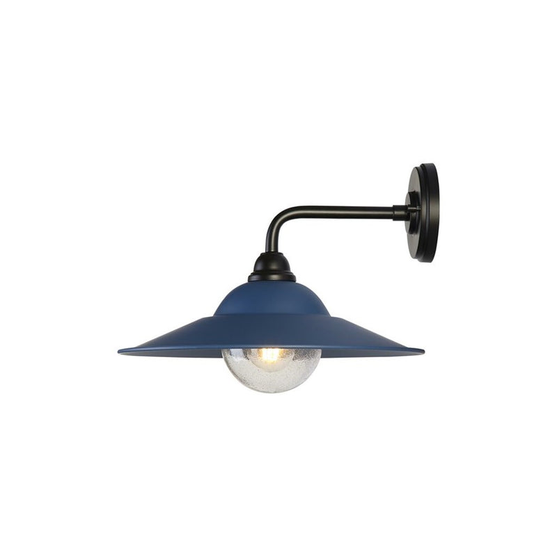 Golden Croma LED Outdoor Wall Sconce, Matte Black/Blue SB