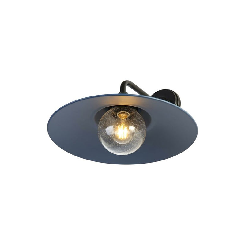 Golden Croma LED Outdoor Wall Sconce, Matte Black/Blue SB