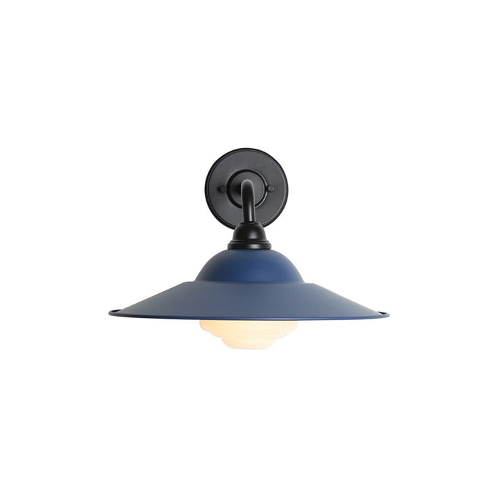 Golden Croma LED Outdoor Wall Sconce, Matte Black/Blue WB