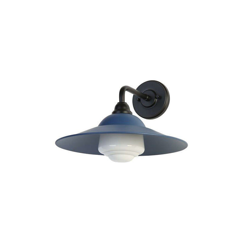 Golden Croma LED Outdoor Wall Sconce, Matte Black/Blue WB