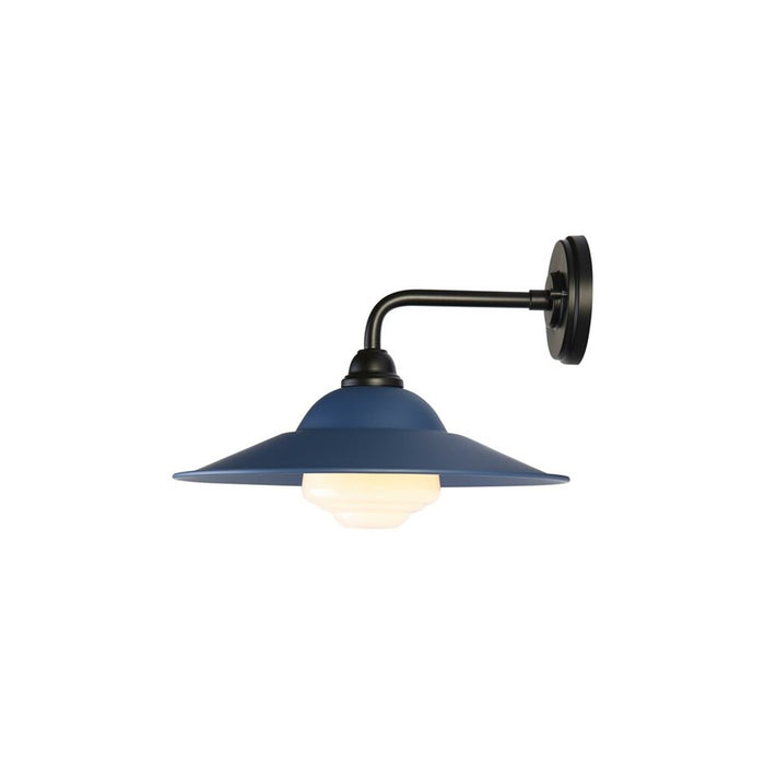 Golden Croma LED Outdoor Wall Sconce, Matte Black/Blue WB