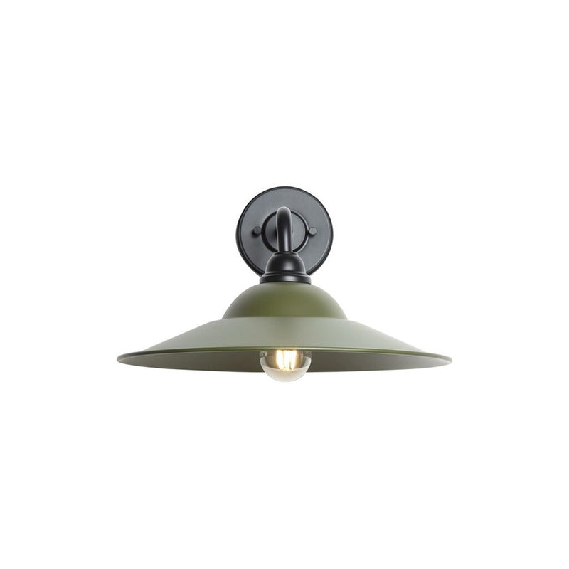 Golden Croma LED Wall Sconce, Outdoor, Matte Blk/Matte Pine